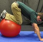 abdominal roll out on legs