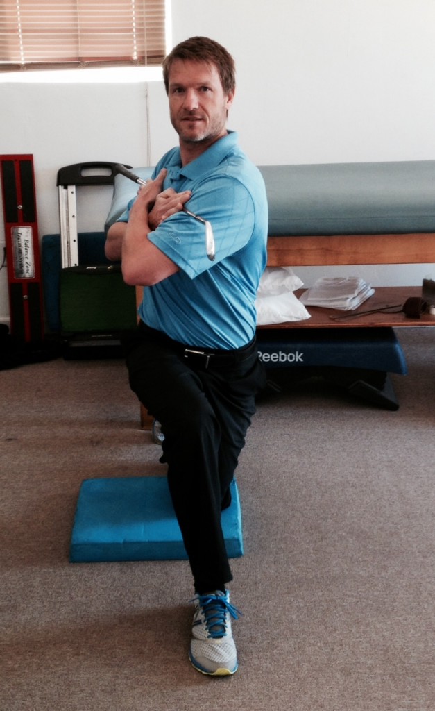 half-kneeling rotation in golf fitness