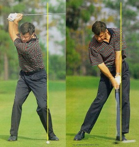 An example of a slide in the downswing.