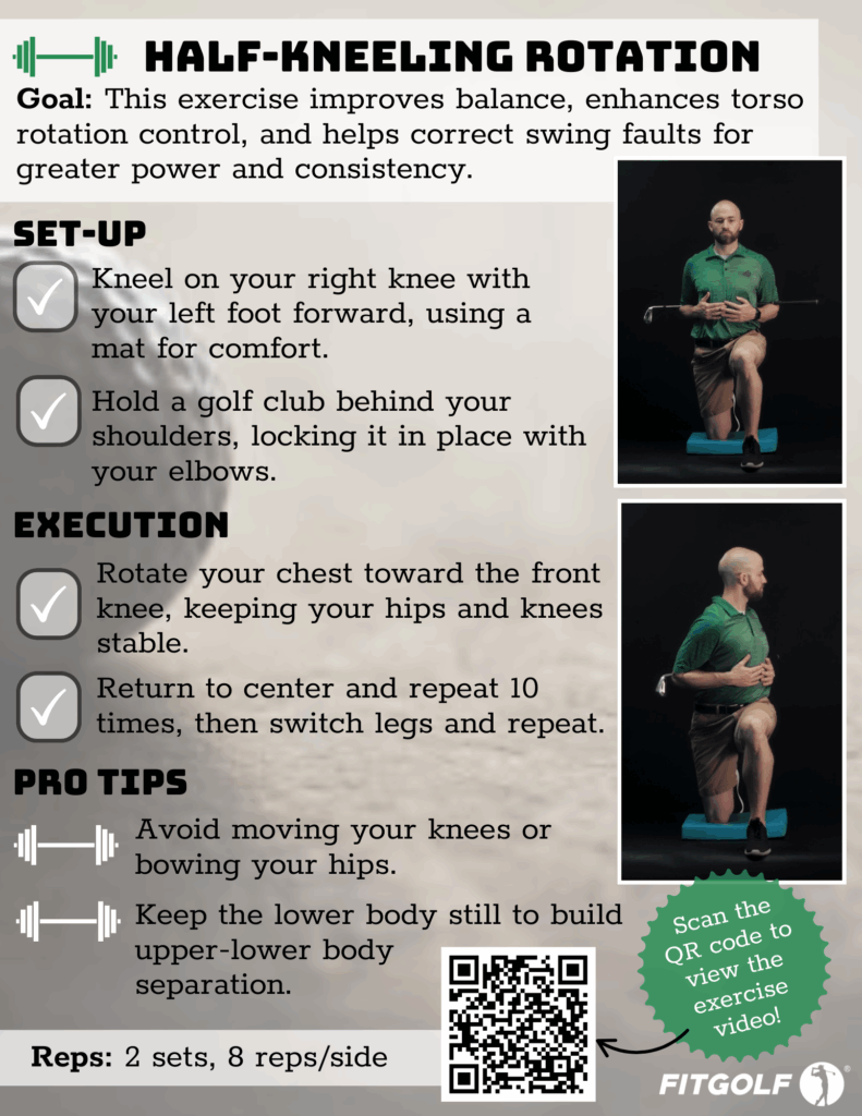 Half-Kneeling Rotations | Golf Fitness Training Programs at FitGolf ...